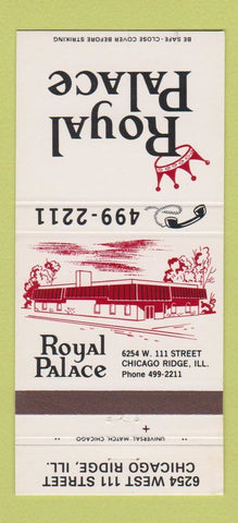 Matchbook Cover - Royal Palace Chicago Ridge IL 30 Strike