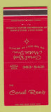 Matchbook Cover - Coral Reef St Petersburg Beach FL 30 Strike