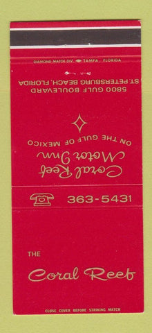 Matchbook Cover - Coral Reef St Petersburg Beach FL 30 Strike