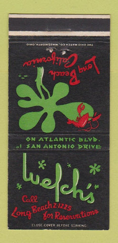 Matchbook Cover - Welch's Long Beach CA  30 Strike