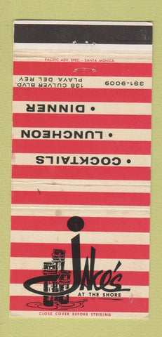 Matchbook Cover - Jake's Restaurant Playa Del Rey CA 30 Strike