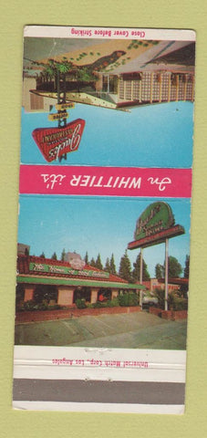Matchbook Cover - Jack's Beverly Fountain Restaurant Whittier CA 30 Strike