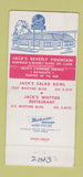 Matchbook Cover - Jack's Beverly Fountain Restaurant Whittier CA 30 Strike