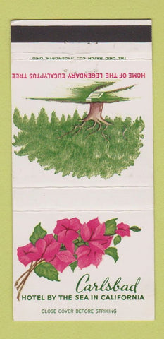 Matchbook Cover - Carlsbad Hotel CA Eucalyptus Tree 30 Strike