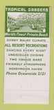 Matchbook Cover - Carlsbad Hotel CA Eucalyptus Tree 30 Strike