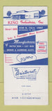 Matchbook Cover - King Industries Milwaukee WI 30 Strike