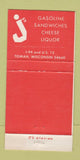 Matchbook Cover - J's Tomah WI oil gas  30 Strike