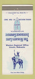Matchbook Cover - Knights Line Insurance Lincoln NE 30 Strike
