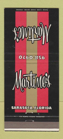 Matchbook Cover - Martime's Sarasota FL 30 Strike