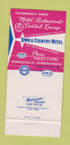 Matchbook Cover - Town and Country Motel Monroeville PA 30 Strike