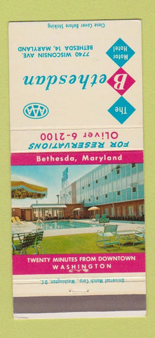 Matchbook Cover - Bethesdan Motor Hotel Bethesda MD 30 Strike