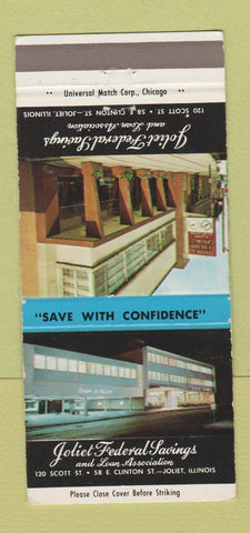 Matchbook Cover - Joliet Federal Savings IL 30 Strike