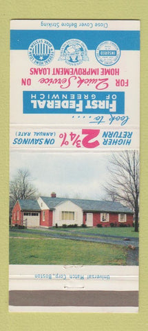 Matchbook Cover - First Federal Greenwich CT 30 Strike