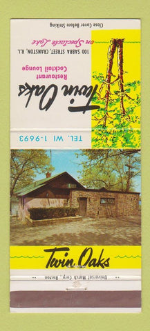 Matchbook Cover - Twin Oaks Restaurant Cranston RI 30 Strike