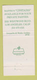 Matchbook Cover - Matteo's Restaurant Westwood CA 30 Strike