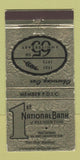 Matchbook Cover - 1st National Bank Palerton  1972 30 Strike