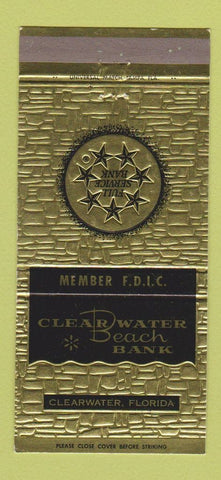Matchbook Cover - Clear Water Beach Bank Clearwater FL 30 Strike