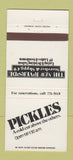 Matchbook Cover - Pickles Restaurant Holiday Inn Portland ME 30 Strike