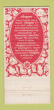 Matchbook Cover - Ventuno Supper Club Washington DC WEAR 30 Strike