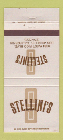 Matchbook Cover - Stellini's Los Angeles CA 30 Strike