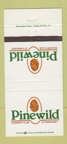 Matchbook Cover - Pinewild Country Club Pinehurst NC 30 Strike
