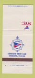 Matchbook Cover - Sarasota Yacht Club FL #1 30 Strike