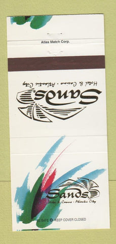Matchbook Cover - Sands Hotel Casino Atlantic City NJ 30 Strike