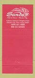 Matchbook Cover - Sands Hotel Casino Atlantic City NJ 30 Strike