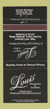 Matchbook Cover - Louis' Restaurant Pittsburgh PA Airport 30 Strike