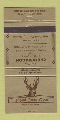 Matchbook Cover - Hartford Dining Room Dunnville ON 30 Strike