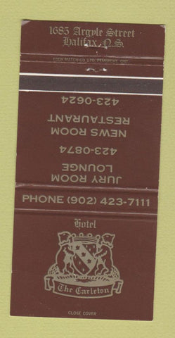 Matchbook Cover - Hotel Carleton Halifax NS 30 Strike