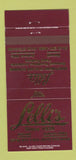 Matchbook Cover - Lelli's Restaurant Detroit Auburn Hills MI Italian 30 Strike