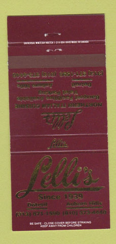 Matchbook Cover - Lelli's Restaurant Detroit Auburn Hills MI Italian 30 Strike