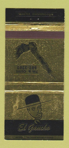 Matchbook Cover - El Gaucho Seattle WA Restaurant 30 Strike