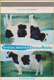 Matchbook Cover - Holstein Cattle Freisian Fort Atkinson WI 40 Strike