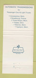 Matchbook Cover - Hydra Matic GM General Motors Warren Ypsilanti MI 30 Strike