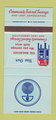 Matchbook Cover - Community Federal Savings and Loan St Louis MO 30 Strike