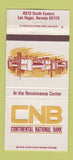 Matchbook Cover - Continental National Bank Las Vegas NV 30 Strike