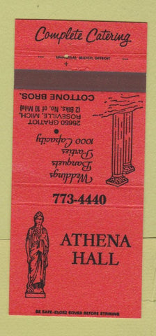Matchbook Cover - Athena Hall Cottone Bros Roseville MI 30 Strike