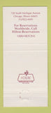 Matchbook Cover - Chicago Hilton Hotel IL The Towers 30 Strike