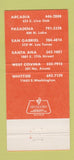 Matchbook Cover - Steak Corral Arcadia Pasadena Santa Ana CA Whittier 30 Strike