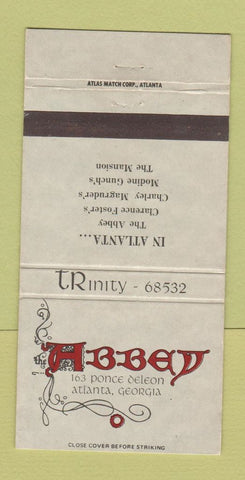 Matchbook Cover - Abbey Atlanta GA 30 Strike