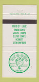 Matchbook Cover - Clarks Cafe Bake Shop Omaha? NE? 30 Strike