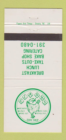 Matchbook Cover - Clarks Cafe Bake Shop Omaha? NE? 30 Strike