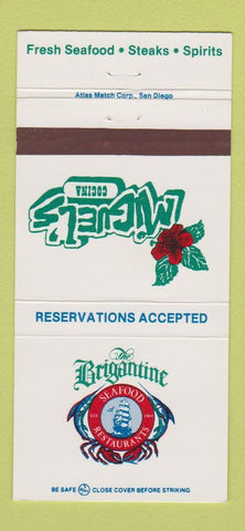 Matchbook Cover - Miguel's Cocina Brigantine Del Mar La Mesa CA 30 Strike