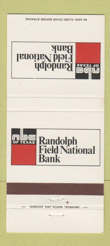 Matchbook Cover - Randolph Field National Bank Universal City TX 30 Strike