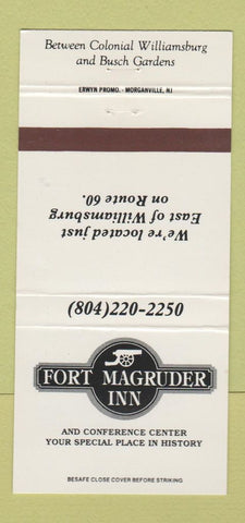 Matchbook Cover - Fort Magruder Inn Williamsburg VA 30 Strike