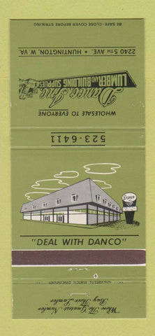 Matchbook Cover - Danco Lumber Huntington WV 30 Strike