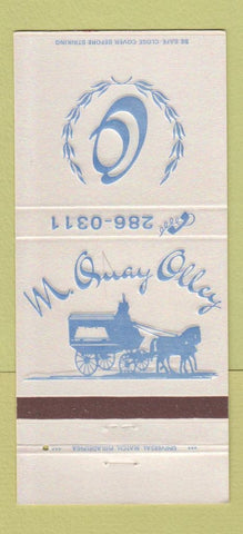 Matchbook Cover - M Quay Olley Funeral Home Sunbury PA 30 Strike