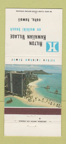 Matchbook Cover - Hilton Hawaiian Village Waikiki Oahu Hawaii 30 Strike